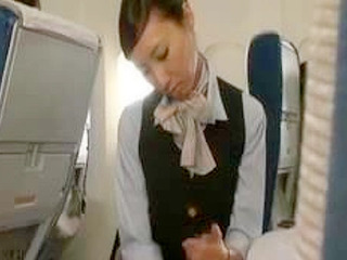 JAV Stewardess's Tekoki Treat in Public CFNM, a XXX Nippon Porn Delight
