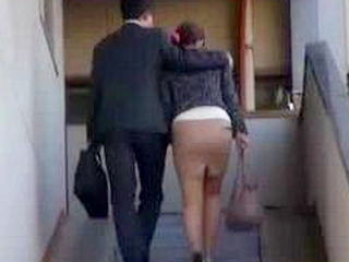 Sex with Boss on Stairway: Nippon Secretary's Morning Fling