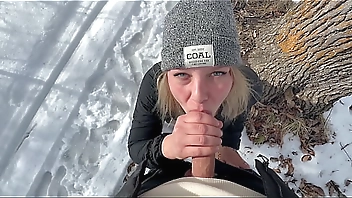 Outdoor Sex in the Park in Winter